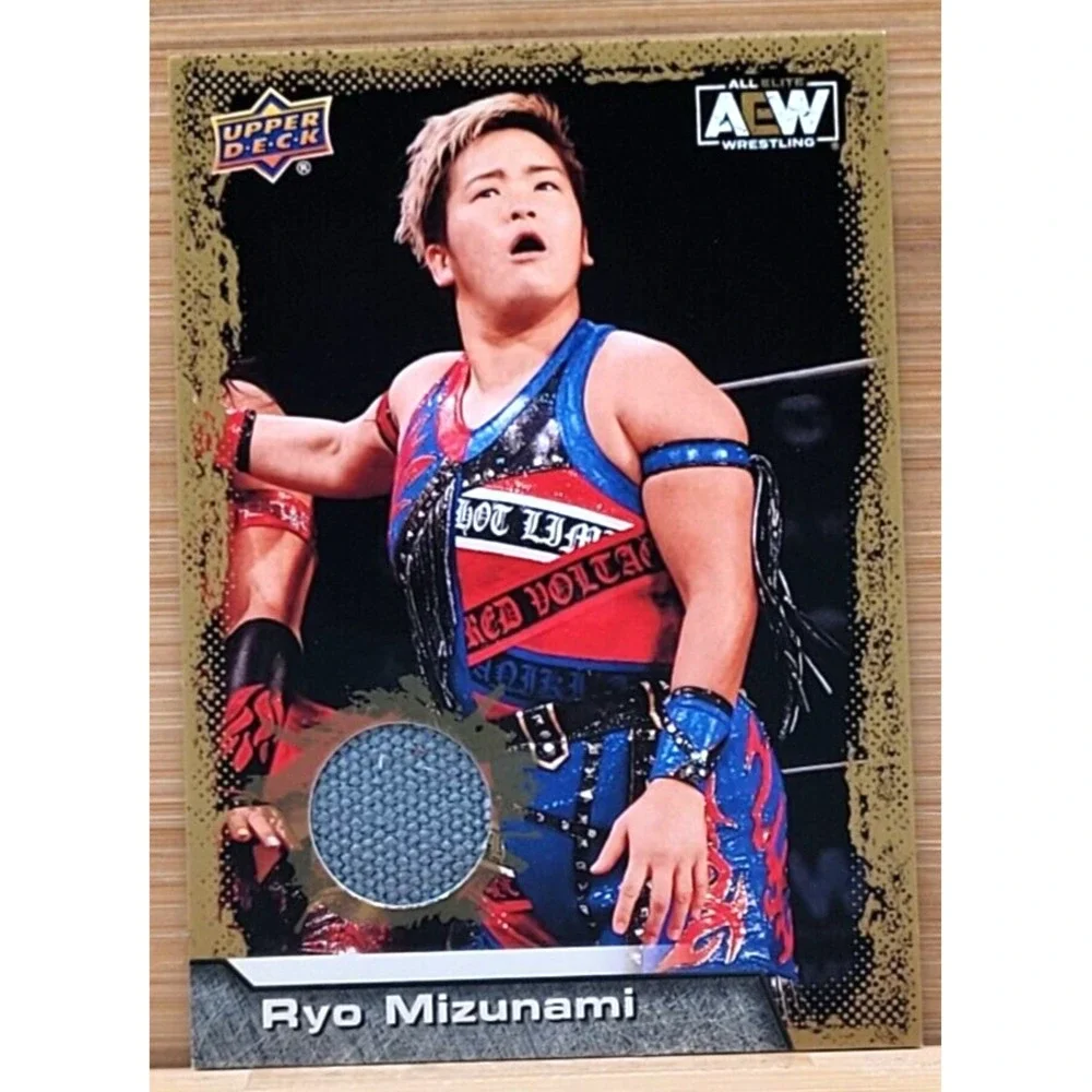 2022 UPPER DECK AEW RYO MIZUNAMI GOLD RELIC ALL ELITE WRESTLING WWE‎